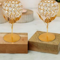 Extreme Karigari Gold-Toned & White 2 Pieces Candle Holders-image-22