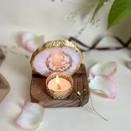 HOMEARTE White Agate Guru Ji Tea Light Candle Holder-image-39
