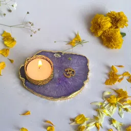 HOMEARTE Purple OM Tea Light Candle Holder-image-16