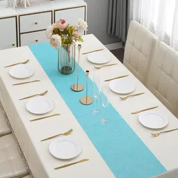 HOKIPO Blue Plastic Table Runners-43