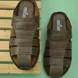 Fashion Victim Men Brown Slip-On Shoe- Style Sandals-image-45