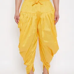 VASTRAMAY Men Yellow Solid Dhoti Pants-picture-31