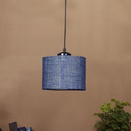 Devansh Blue Textured Ceiling Lamp-27