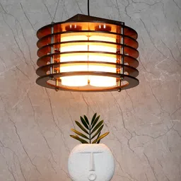 MFD HOME FURNISHING Brown Hanging Ceiling Lamp-3