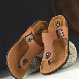 aadi Men Comfortable Buckle Thong Flip-Flops-image-90