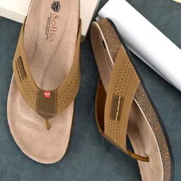 SOFTIO Men Khaki Thong Flip-Flops-56