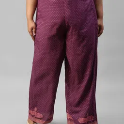W Women Purple Printed AW-22 Trousers-picture-58