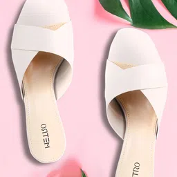 Metro Women Grey Solid Block Heels-54