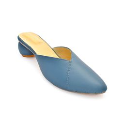 Padvesh Round Toe Block Heel Mules-image-14