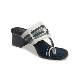 Bowtoes Braided One Toe Block Heels-30