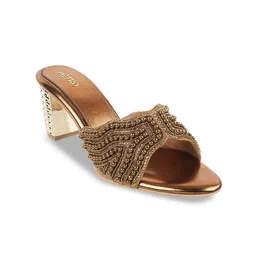 Metro Ethnic Embellished Block Heels-9
