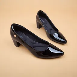 Ozuri Leather Block Pumps-3