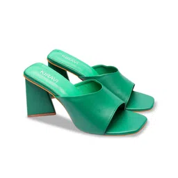 KIRAVI Open Toe Block Heels-10