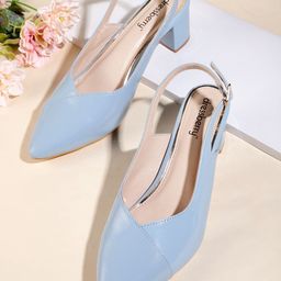 DressBerry Pointed Toe Block Pumps-54