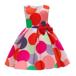 StyleCast Girls Red Polka Dots Printed Sleeveless Bow Detail Cotton Fit & Flare Dress-image-23