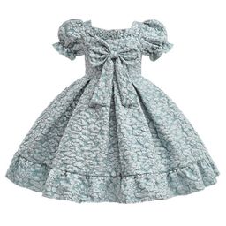 StyleCast Girls Green Self Design Puff Sleeve Fit & Flare Dress-27