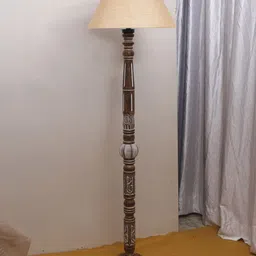 Devansh Beige Wooden Floor Lamps-16