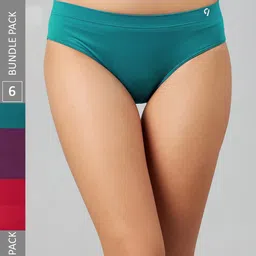 C9 AIRWEAR Women Pack Of 6 Assorted 4-Way Stretch Seamless Basic Briefs-image-38