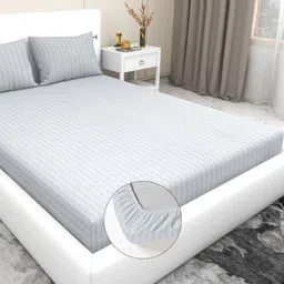 RD TREND Grey 210 TC King Bedsheet with 2 Pillow Covers-image-18