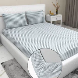 RD TREND Grey 210 TC King Bedsheet with 2 Pillow Covers-image-19