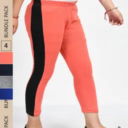 IndiWeaves Girls Pack of 4 Mid-Rise Cotton Capris-picture-7