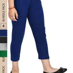 IndiWeaves Girls Pack Of 5 Pure Cotton Capris-image-113