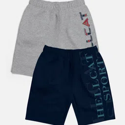 HELLCAT Boys Pack of 2 Typography Printed Shorts-image-5