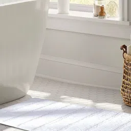 MASPAR Color Art Outline White 1800 GSM Cotton Medium Bath Rugs-image-95