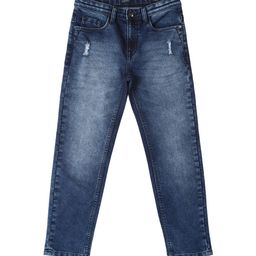 Allen Solly Junior Boys Slim Fit Mildly Distressed Heavy Fade Stretchable Jeans-image-50