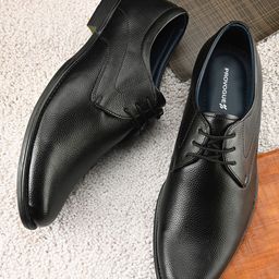 Provogue Men Textured Round Toe Formal Derbys-image-10