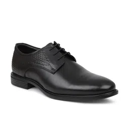 PRIVO by Inc.5 Men Black Solid Leather Formal Derbys-image-83