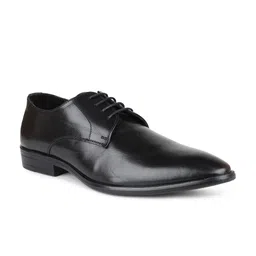 PRIVO by Inc.5 Men Black Solid Leather Formal Derbys-image-81