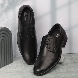 ID Men Black Leather Formal Derbys-image-93