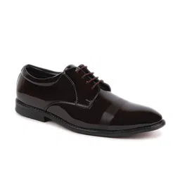 FAUSTO Men Textured Round Toe Formal Derbys-image-20