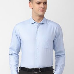 Peter England Elite Men Blue Formal Shirt-image-98