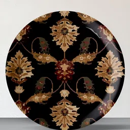 nestroots Black & Brown Floral Printed Wall Plate-image-57