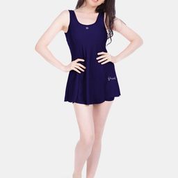 FILMAX ORIGINALS Plus Size Round Neck Sleeveless Swimming Dress-image-9