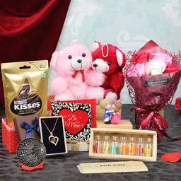 TIED RIBBONS 7 Pieces Valentine Week Gift Chocolate Hamper Gift Set-17