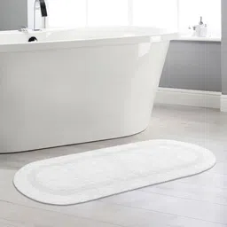 Saral Home Set Of 2 Off-White Solid 210 GSM Pure Cotton Bath Rugs-20