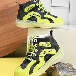 BAESD Kids Colourblocked LED Lightweight Mid-Top Sneakers-image-34