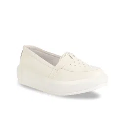 FAUSTO Women Textured PU Slip-On Sneakers-41