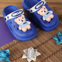 PASSION PETALS Boys Blue Printed PU Slip-On Sneakers-image-5
