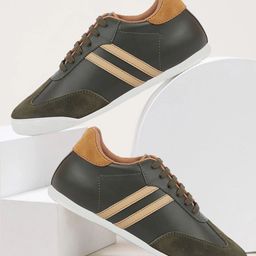FAUSTO Men Olive Green PU Slip-On Sneakers-picture-44