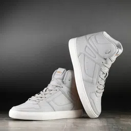 HRX by Hrithik Roshan Men Grey Textured Round Toe Sneakers-picture-46