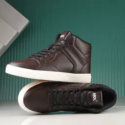 HRX by Hrithik Roshan Men Brown Round Toe Mid Top Sneakers-image-38