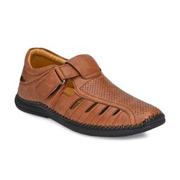 The Roadster Lifestyle Co Men Tan Brown Shoe-Style Sandals-image-45