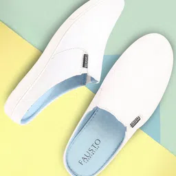 FAUSTO Men Lightweight Canvas Mules-38