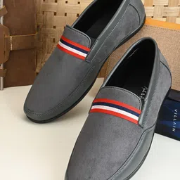 Mast & Harbour Men Grey Lightweight Comfort Insole Penny Loafers-26