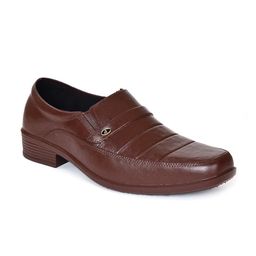 Ajanta Men Textured Formal Slip-On Shoes-10