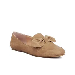 London Rag Women Textured Bow Detail Loafers-52